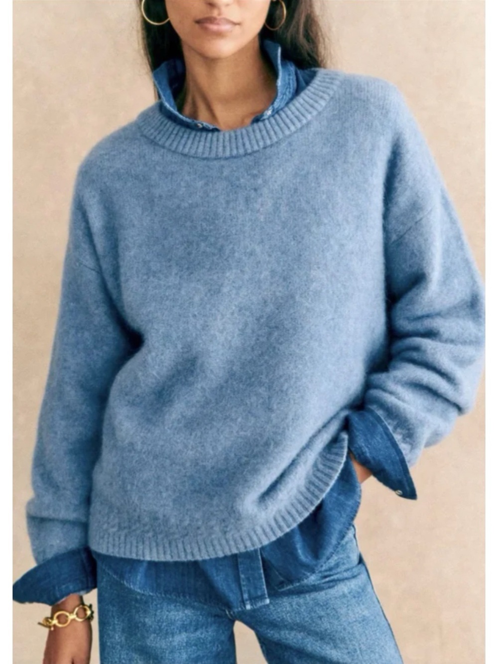 Sezane Amiel Sweater Blue